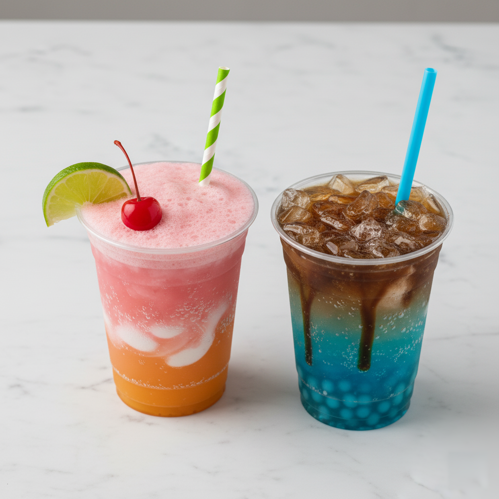 Red Bull Italian sodas with fresh ingredients